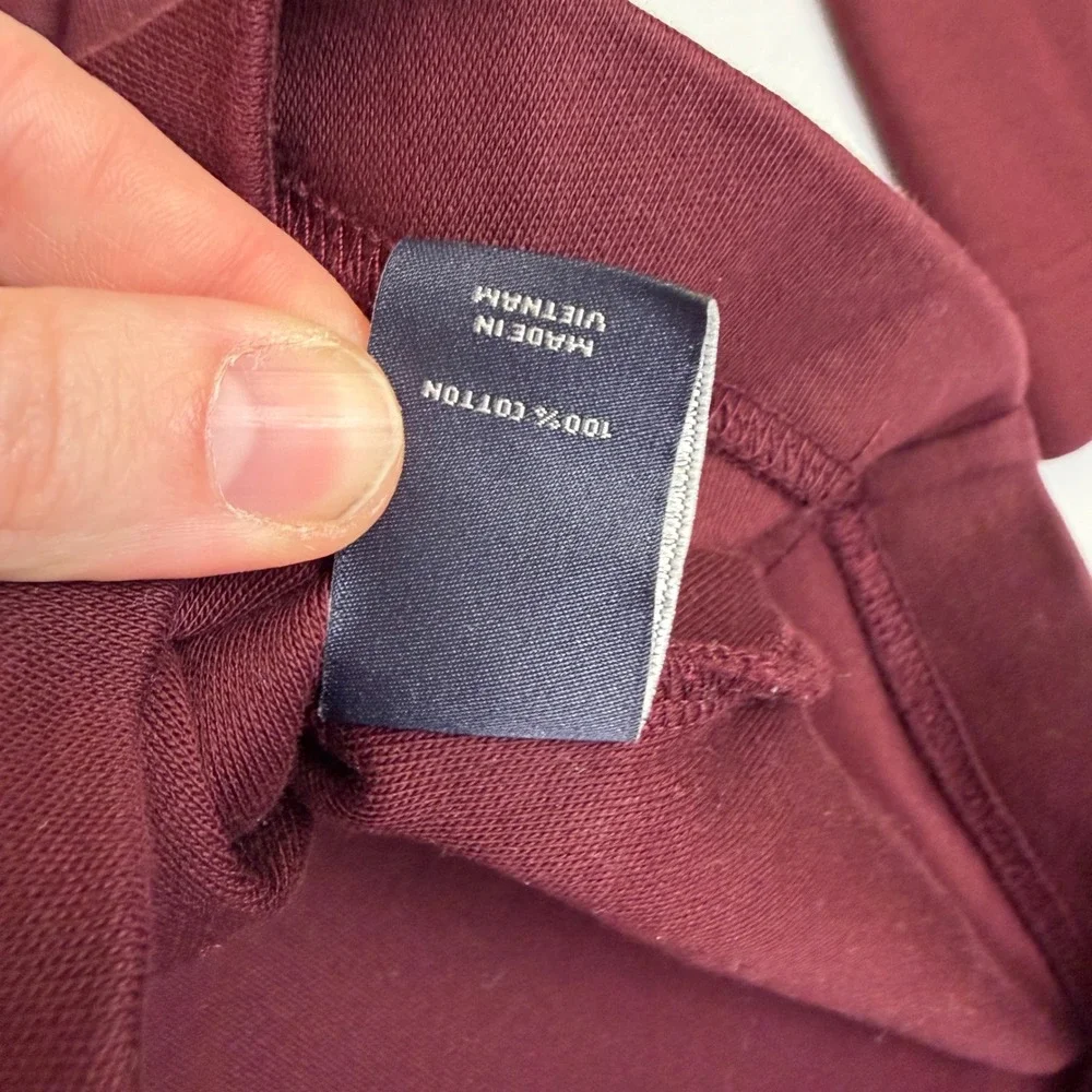Hart Schaffner Marx Mens Burgundy 1/4 Quarter‎ Zip Pullover Sweater Medium
